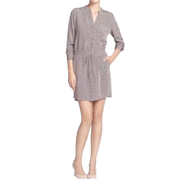 VINCE Silk Printed Shirt Dress Size: 2 - Picture 1 of 9